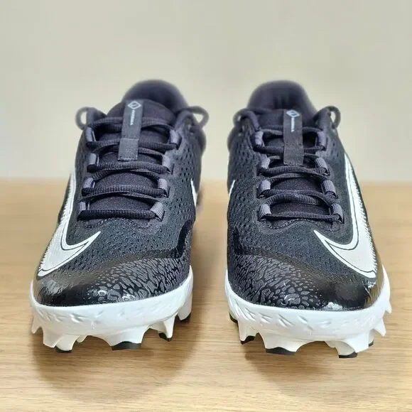Nike Alpha Huarache Elite 4 Low MCS Baseball Cleats Shoes Black White Size 12